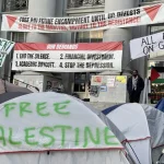 Free Palestine Encampment, UC Berkeley, May 4, 2024 by Alex Chis is licensed under CC BY-SA 2.0.