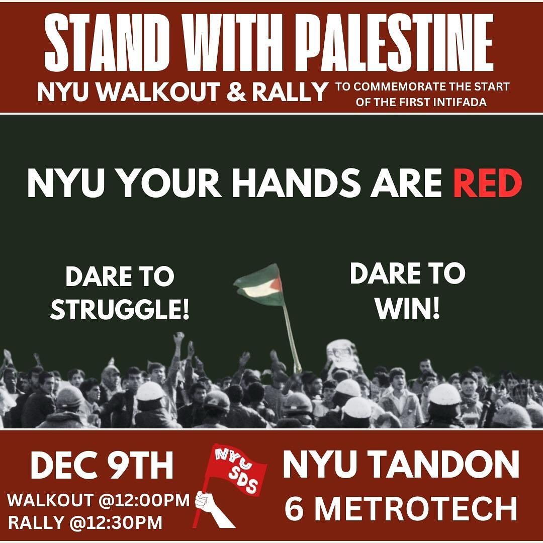 NYU Walkout and Rally for Palestine