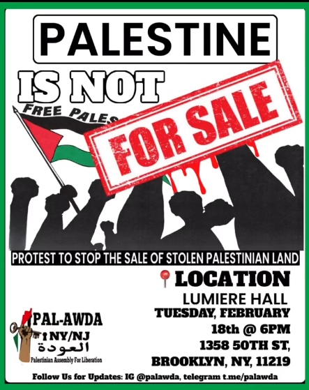 Palestine is not for sale